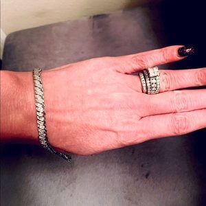 1/4 Carat diamond sterling silver tennis bracelet